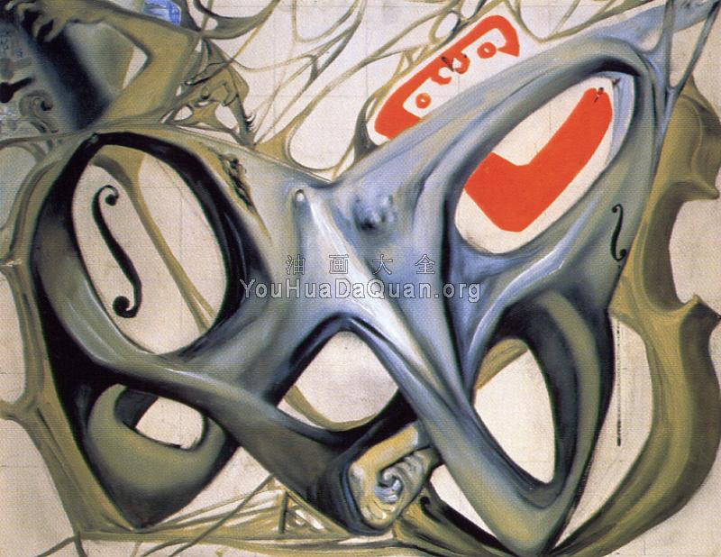 被扭曲成大提琴的女人体 - 萨尔瓦多·达利